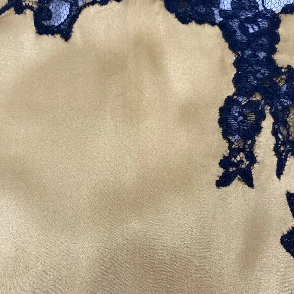 Agent Provocateur Nayeli Gold Black Silk Slip Dress AP2 Small - Picture 12 of 16